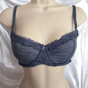 Victoria's Secret Dream Angels Blue Bra Push Up Without Padding Size 32DD